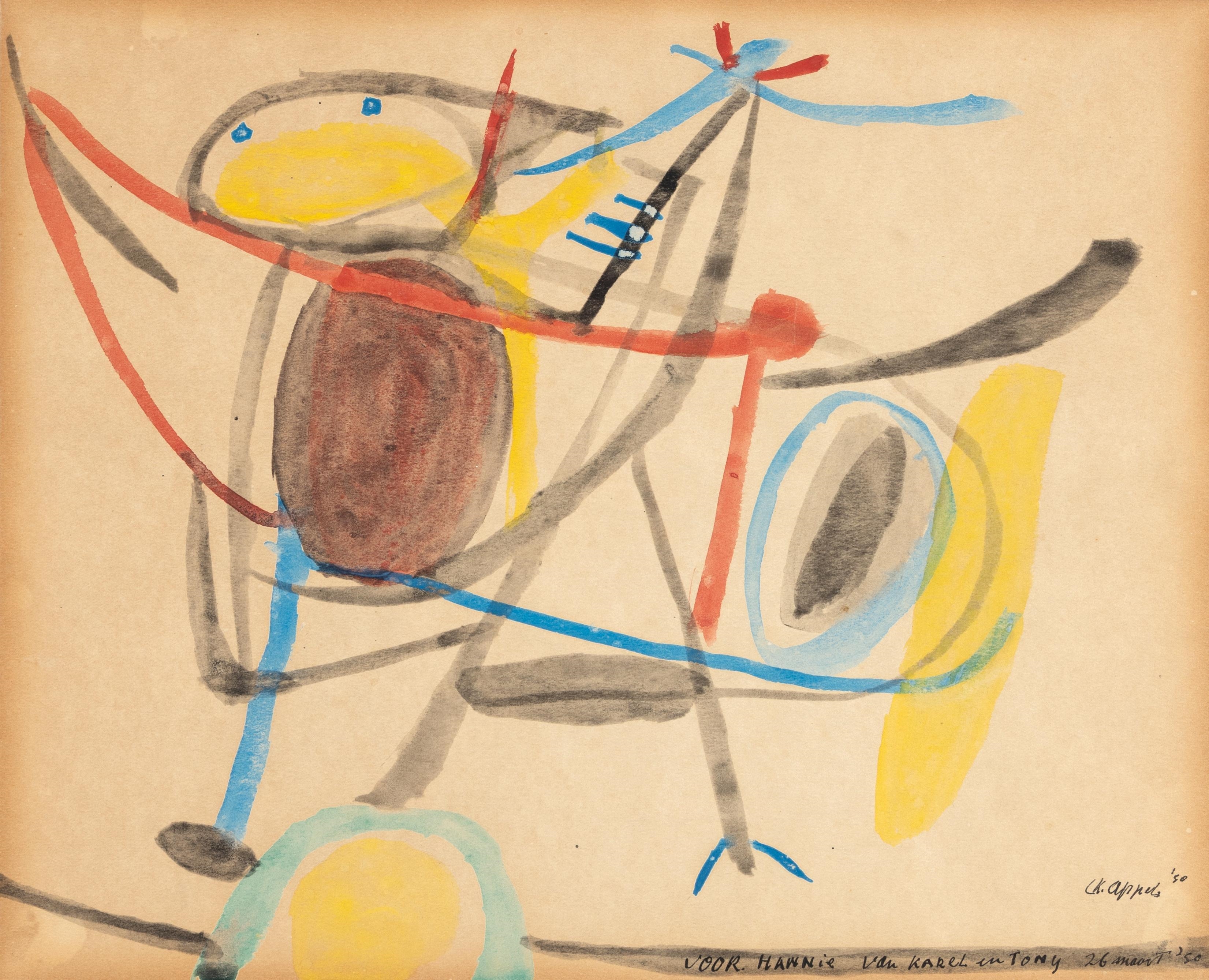 Karel Appel | Springend poppetje (1950) | MutualArt