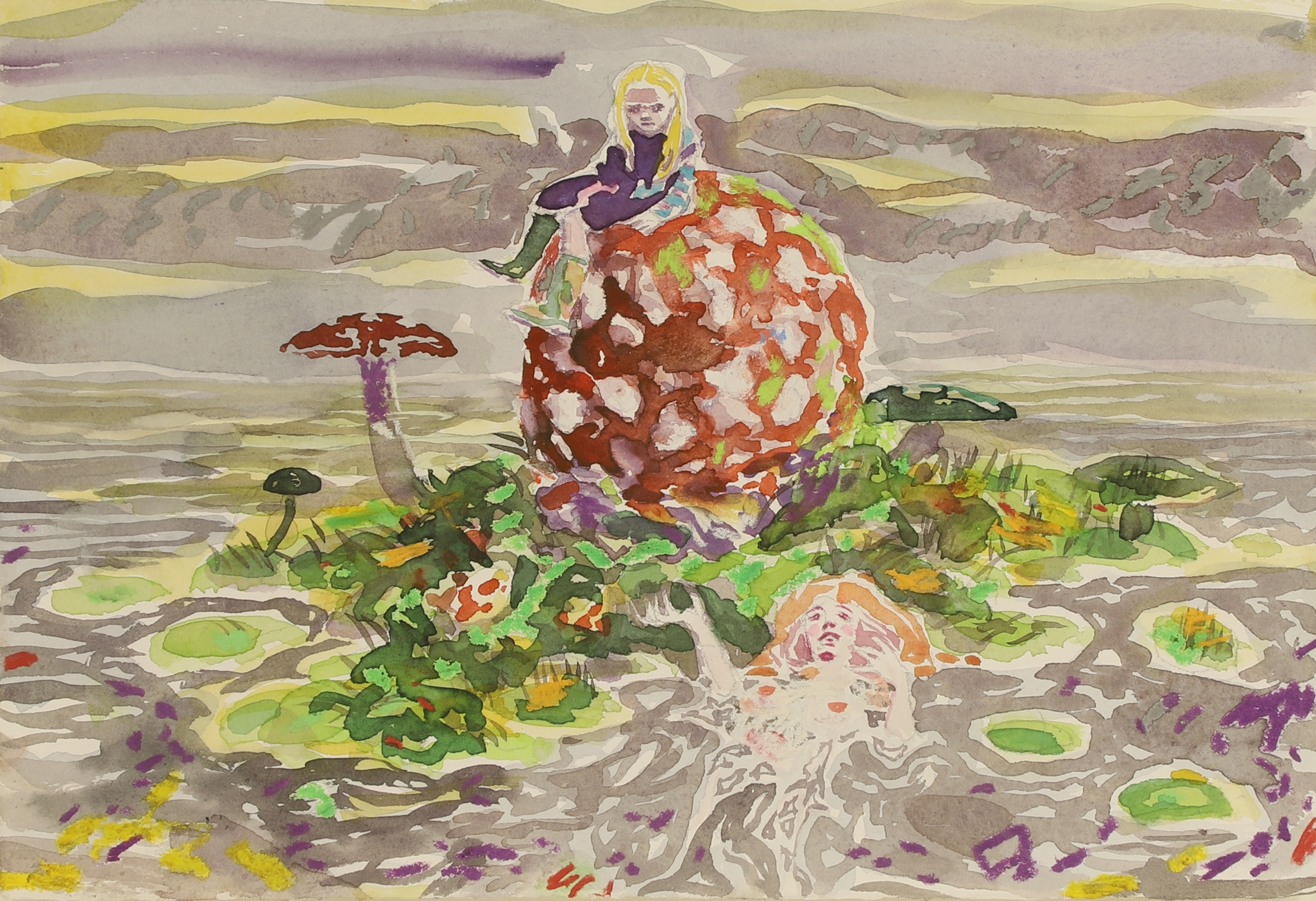 Dominic Shepherd | A girl under a tree; A girl on a toadstool | MutualArt