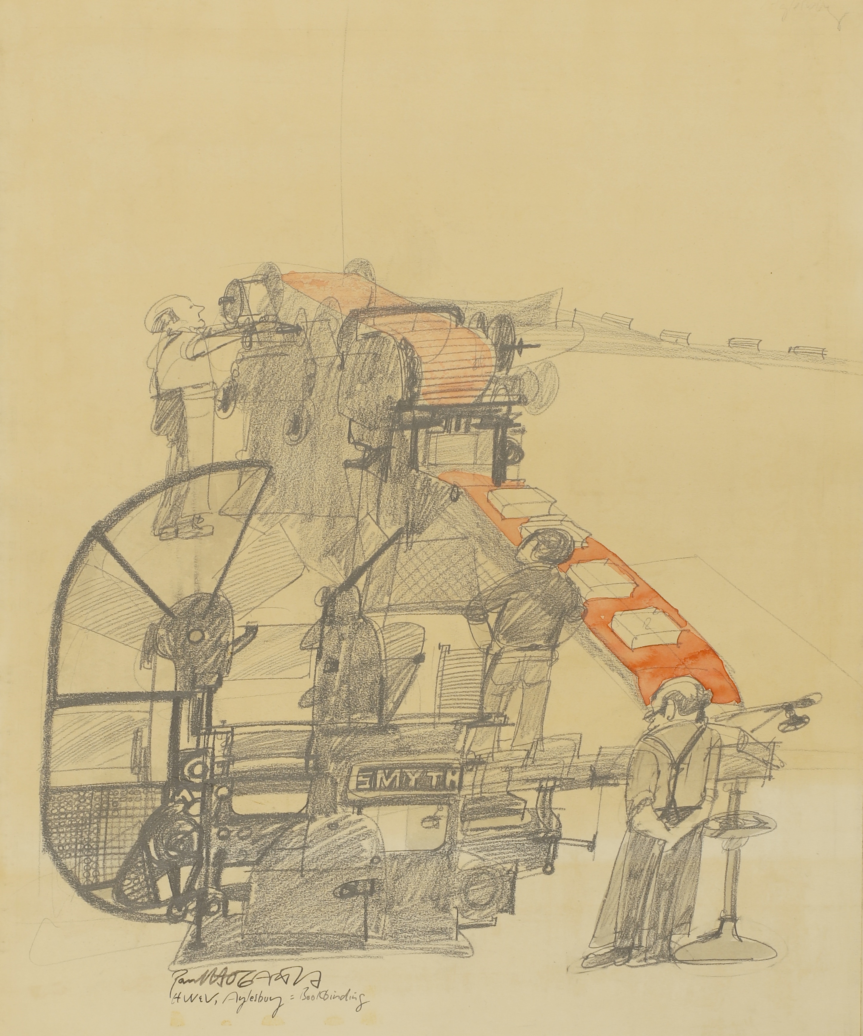 Artwork by Paul Hogarth, Untitled (Sun 7281 SWL, Made of Pencil And Watercolour