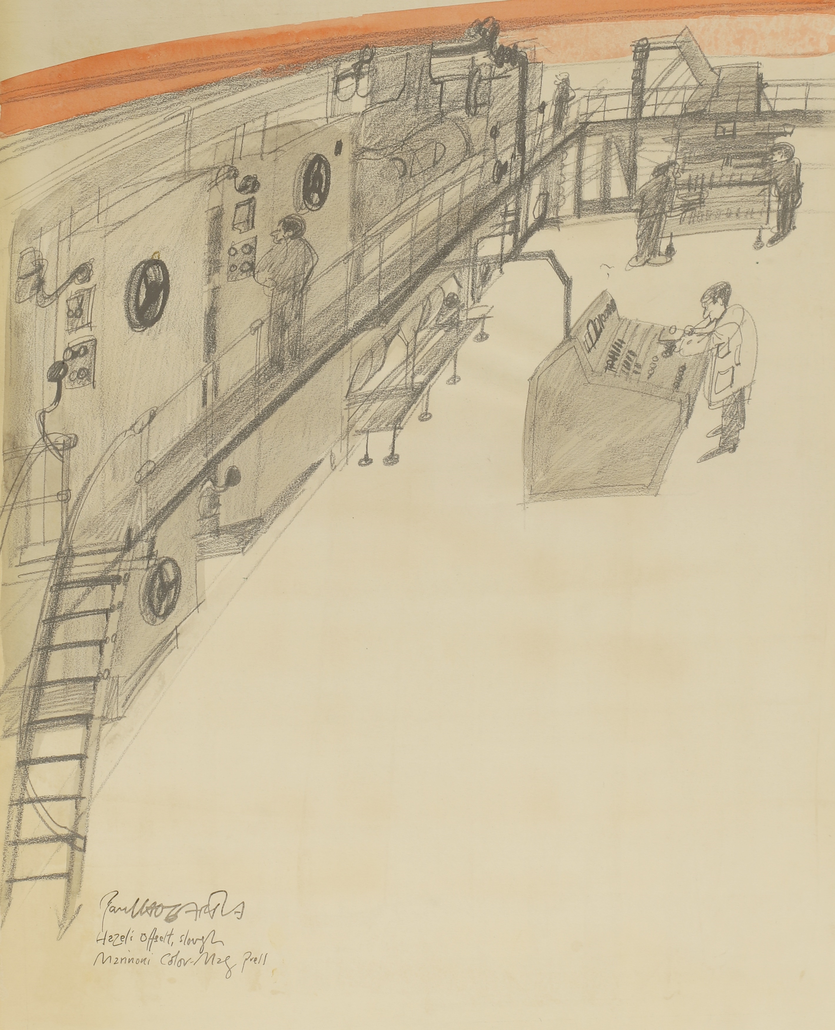 Artwork by Paul Hogarth, Untitled (Sun 7281 SWL, Made of Pencil And Watercolour