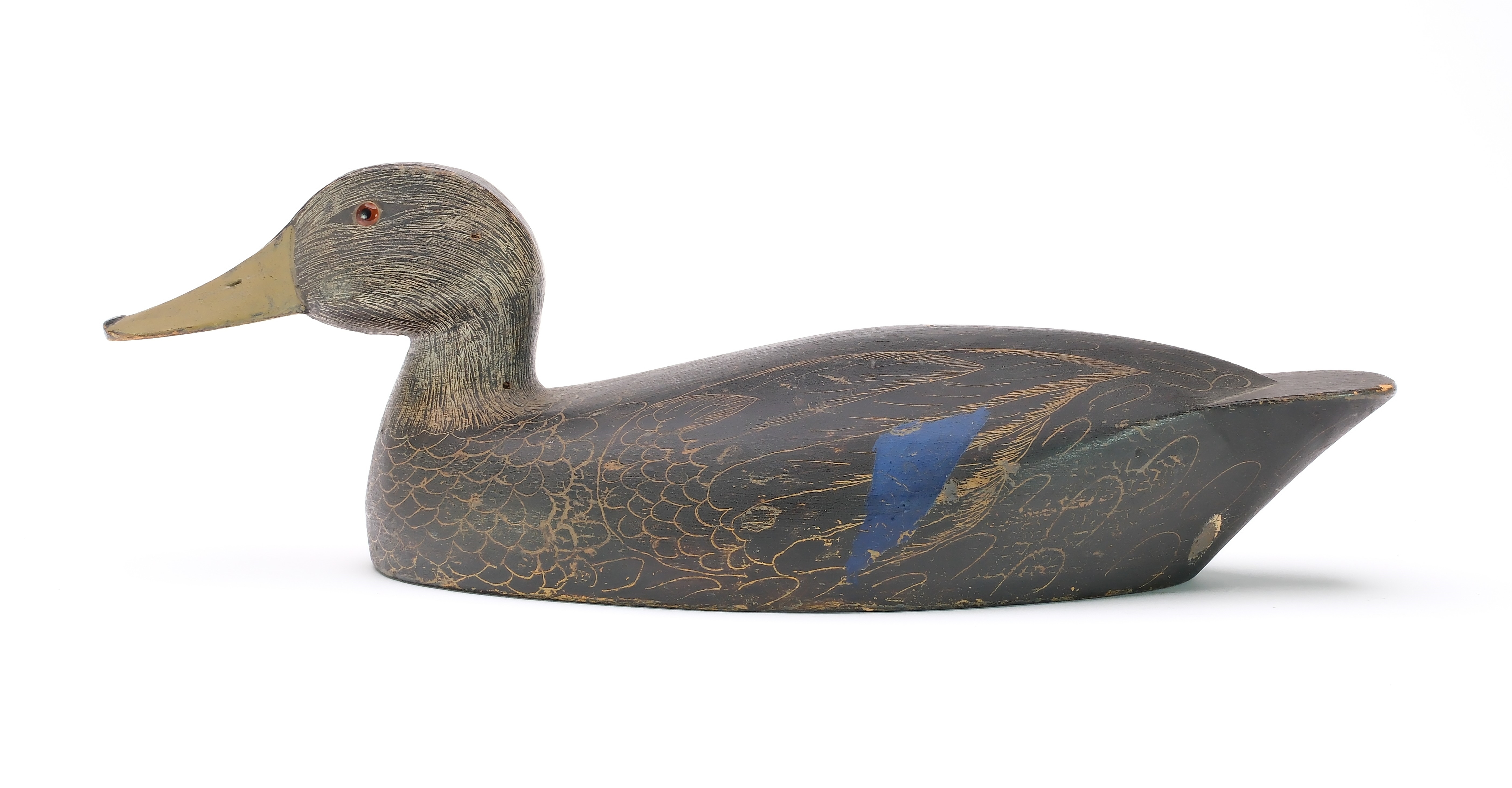 Fred Croft | Hollow carved black duck | MutualArt