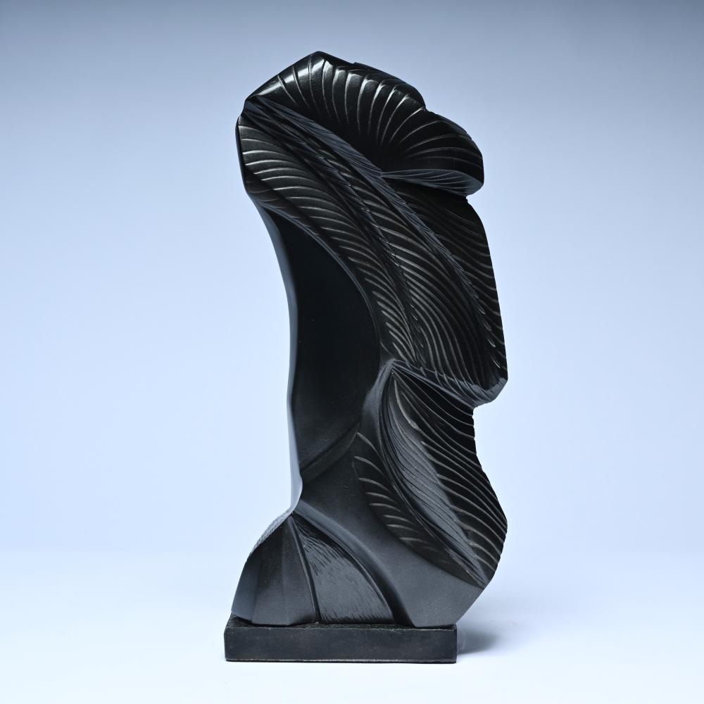 Artwork by Marc Verdoodt, marble sculpture in Noir de Mazy, Made of Marble Sculpture In Noir De Mazy (Belgian)
