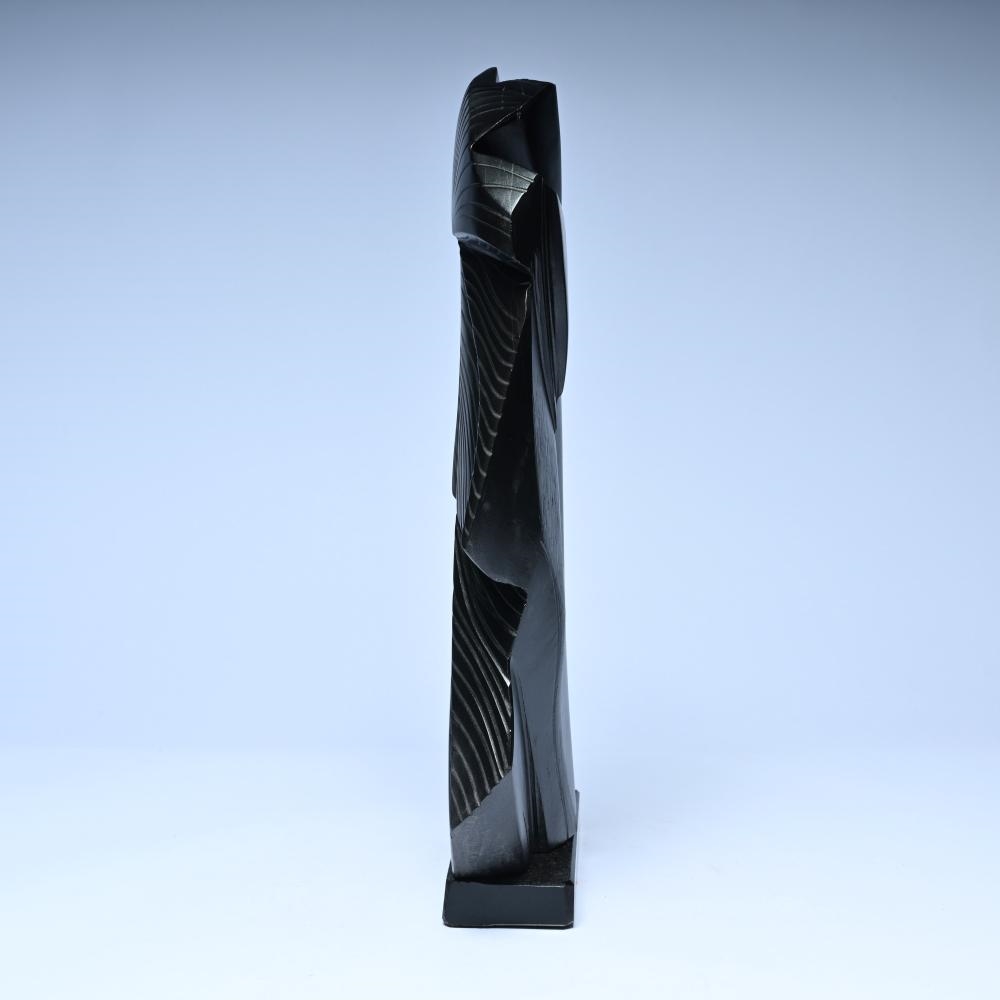 Artwork by Marc Verdoodt, marble sculpture in Noir de Mazy, Made of Marble Sculpture In Noir De Mazy (Belgian)