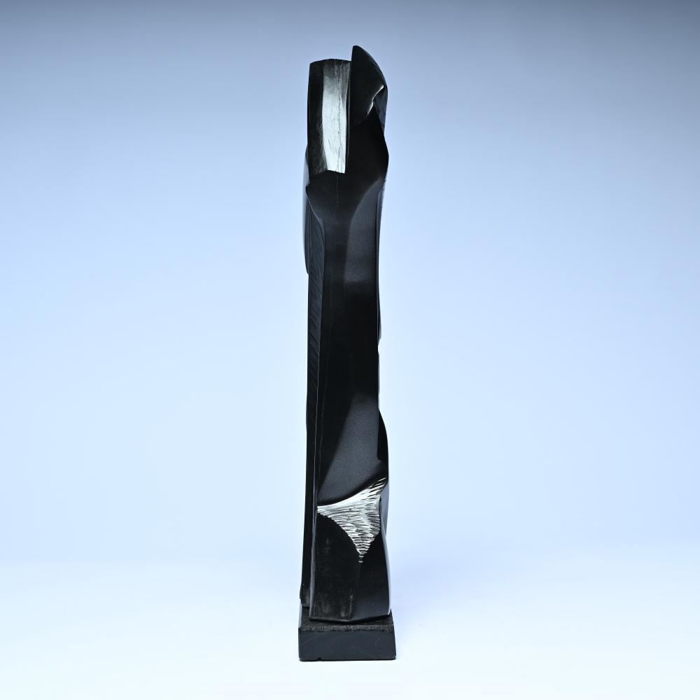 Artwork by Marc Verdoodt, marble sculpture in Noir de Mazy, Made of Marble Sculpture In Noir De Mazy (Belgian)