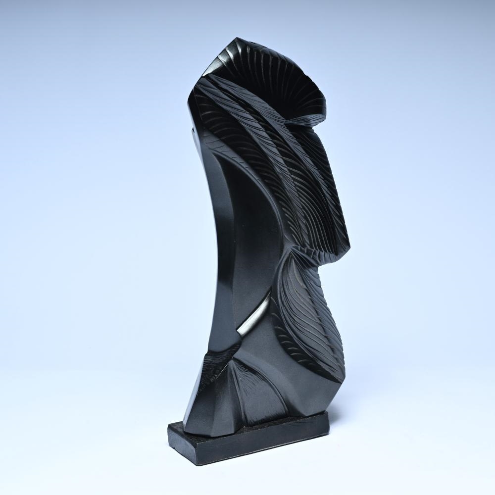 Artwork by Marc Verdoodt, marble sculpture in Noir de Mazy, Made of Marble Sculpture In Noir De Mazy (Belgian)