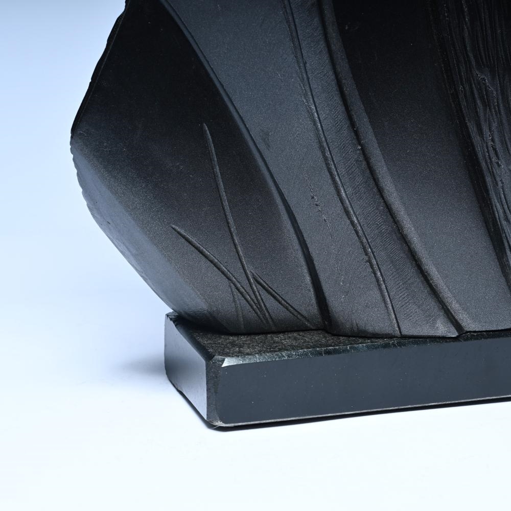 Artwork by Marc Verdoodt, marble sculpture in Noir de Mazy, Made of Marble Sculpture In Noir De Mazy (Belgian)