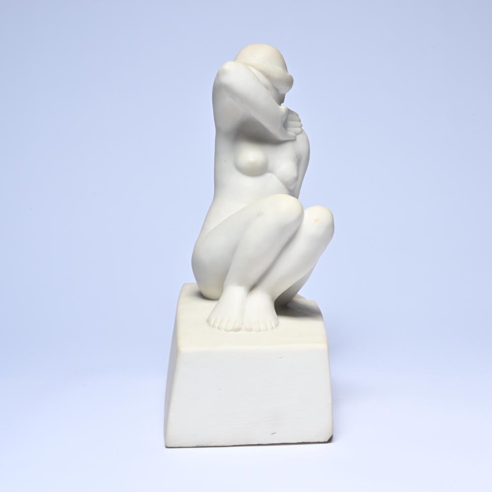 Olivier Maurice Piette | sculpture in Carrara marble of a nude lady ...