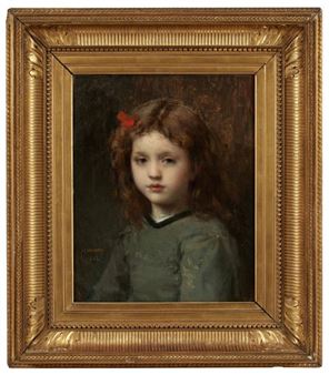 Portrait of a little girl - Jean-Jacques Henner
