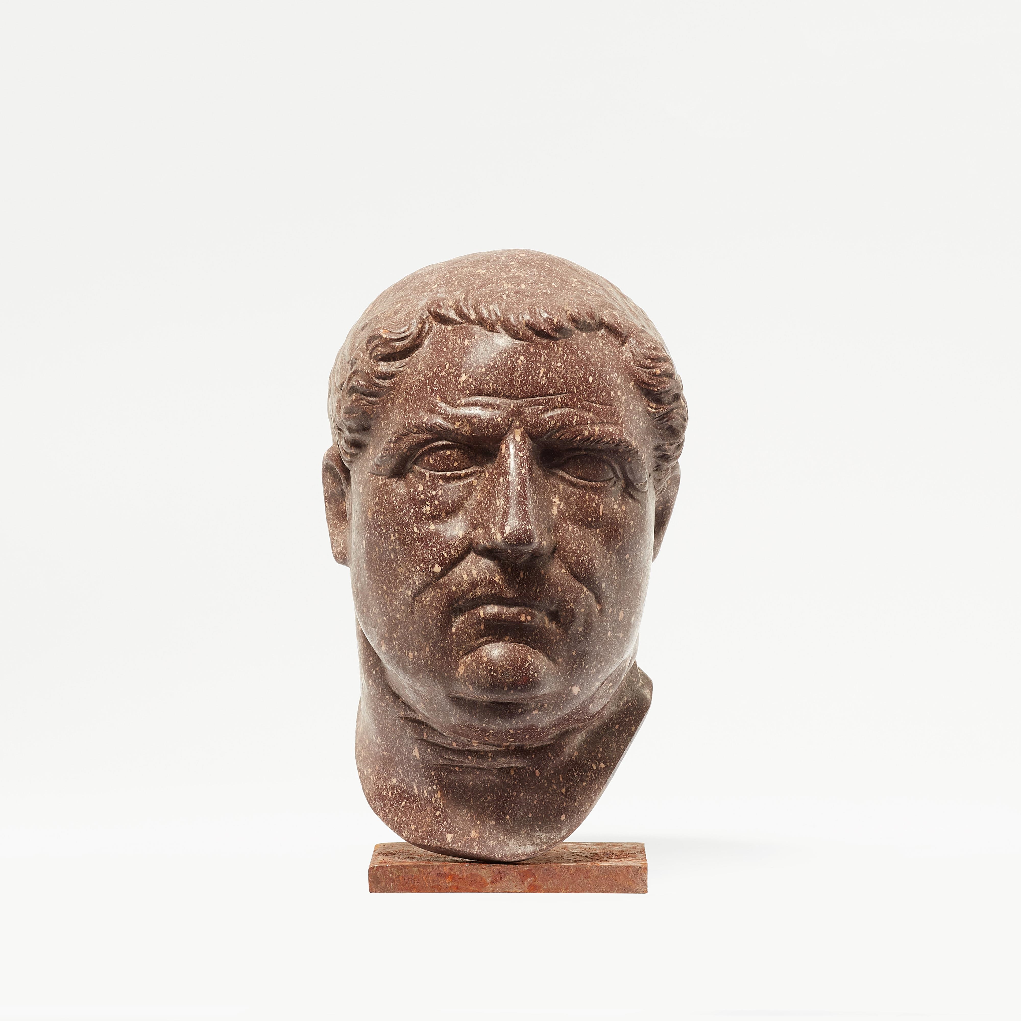 Roman School, 19th Century | A red porphyry bust of Emperor Vitellius ...