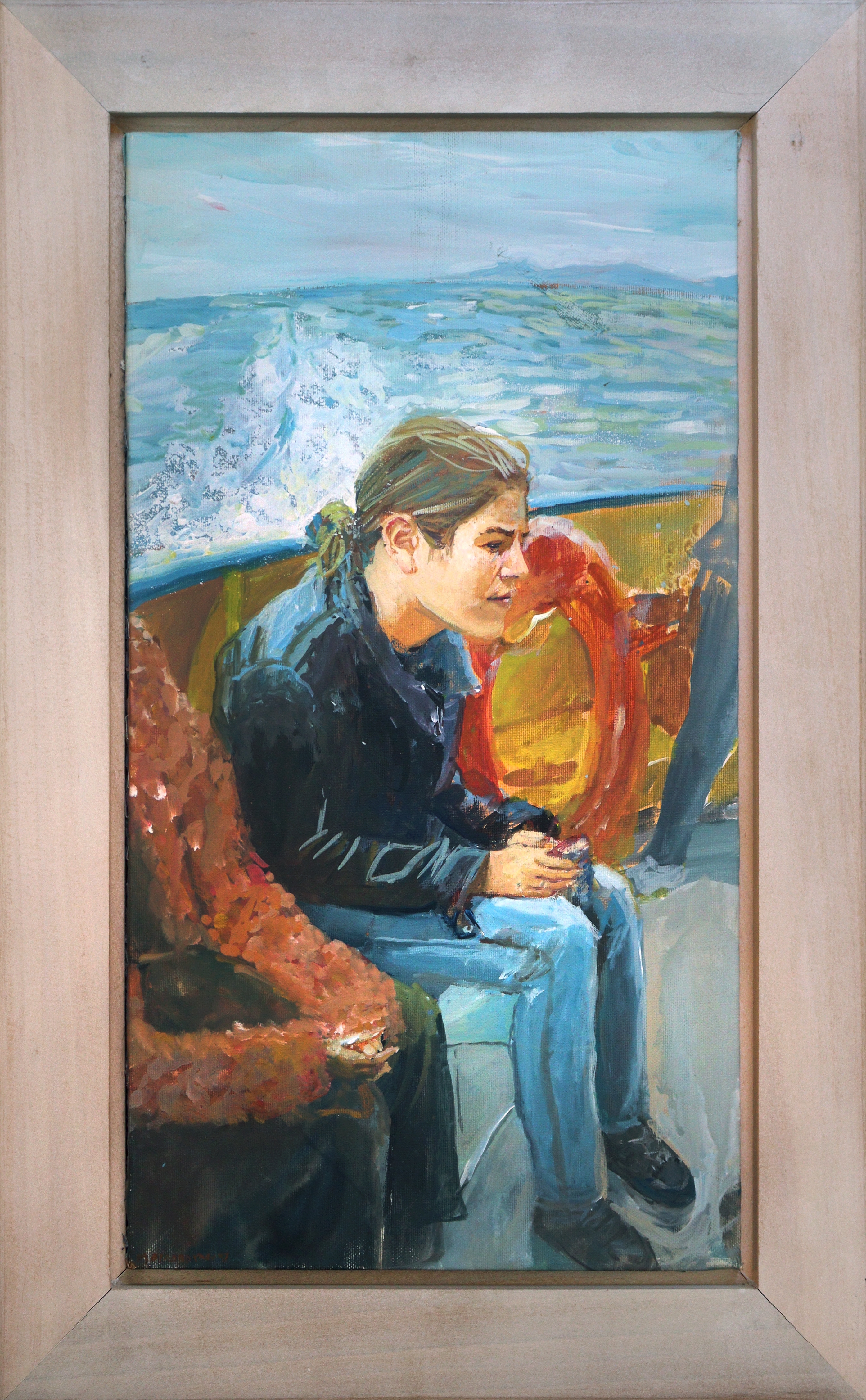 Artwork by Maria Filopoulou, On the Flying Dolphin, Made of Oil On Canvas