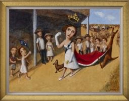 Queen and Royal Procession II - Garry Shead