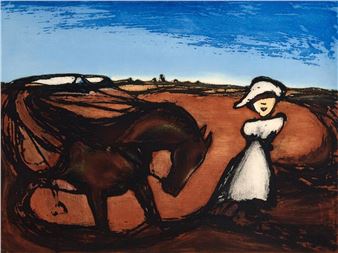 Horse and Lady - Garry Shead
