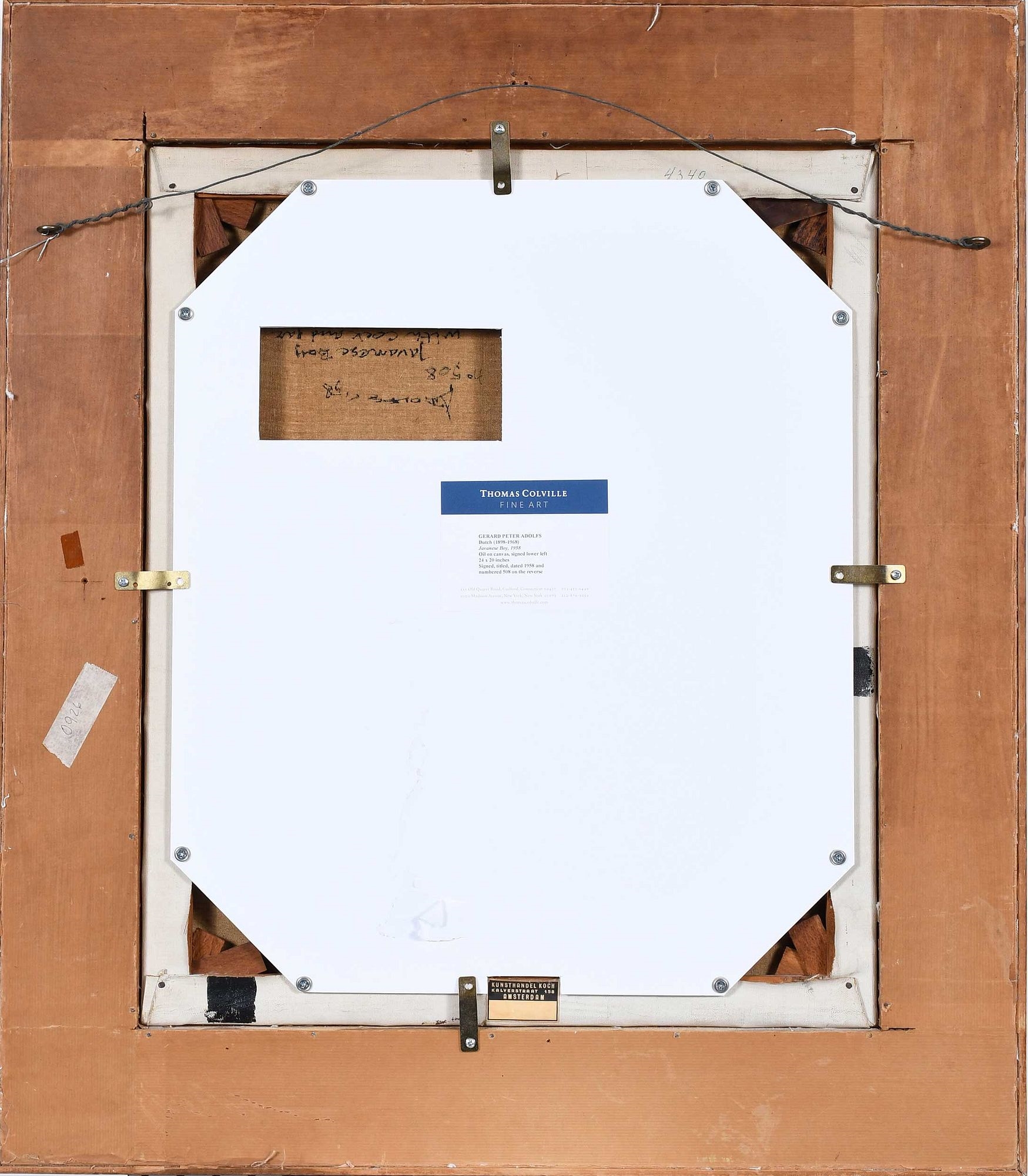 Artwork by Gerard Pieter Adolfs, Untitled, Made of Oil On Canvas