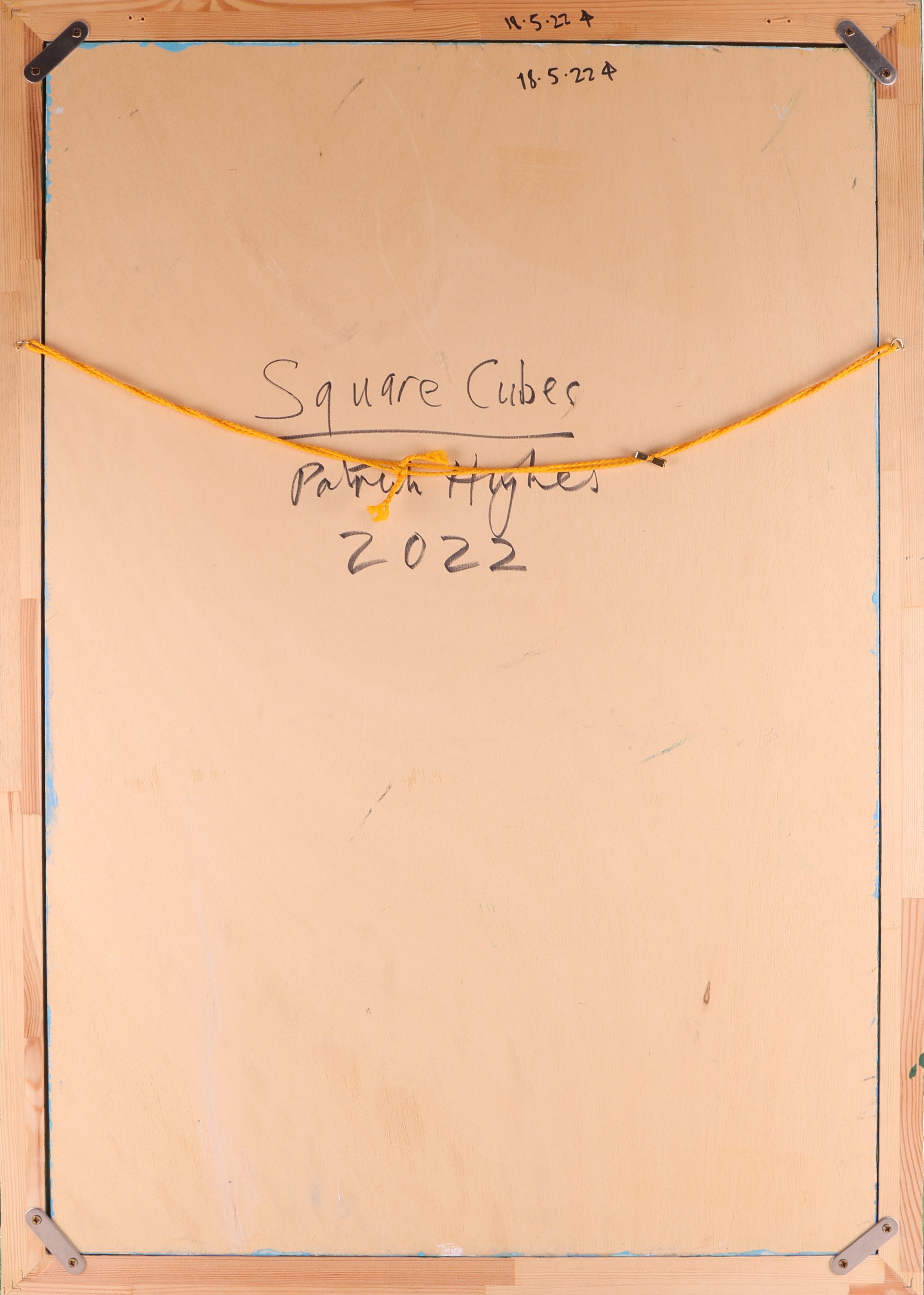 Artwork by Patrick Hughes, Square Cubes, Made of Oil On Board Construction