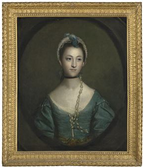 Portrait of Lady Louisa Augusta Greville (-1779), half-length, in a feigned oval - Sir Joshua Reynolds
