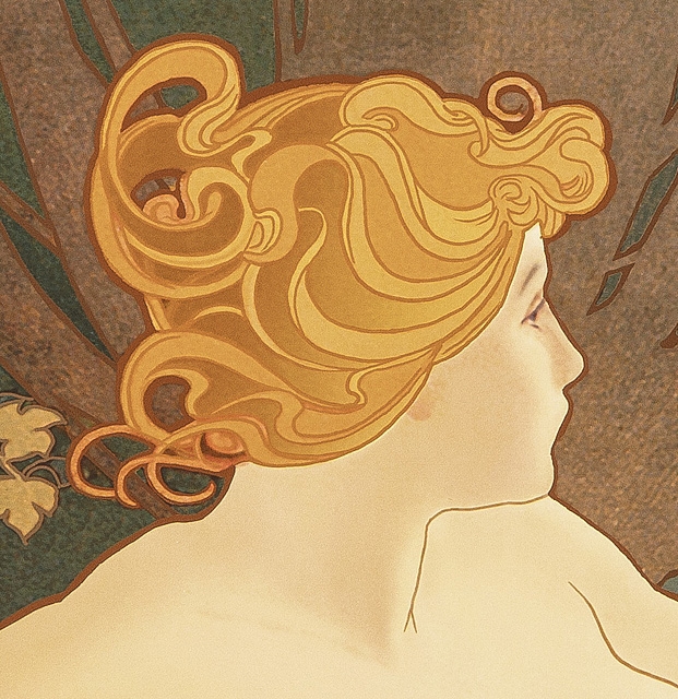 Artwork by Alphonse Mucha, Aurore et Crépuscule, and others (a set of 4 reproduction prints), Made of Lithograph