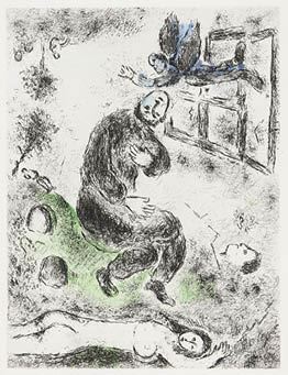 CELUI QUI DIT LES CHOSES SANS RIEN DIRE, Pl.12 - Marc Chagall
