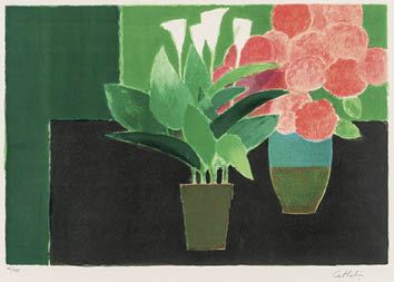 Hortensias et Arums from NATURES MORTES - Bernard Cathelin