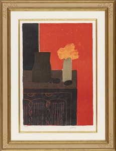 Artwork by Bernard Cathelin, Hortensias et Arums from NATURES MORTES, Made of Lithograph