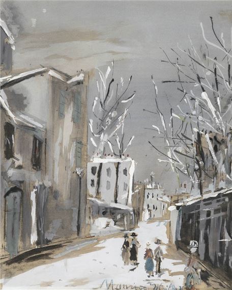 La vieille rue saint-vincent from LA VILLAGE INSPIRE - Maurice Utrillo