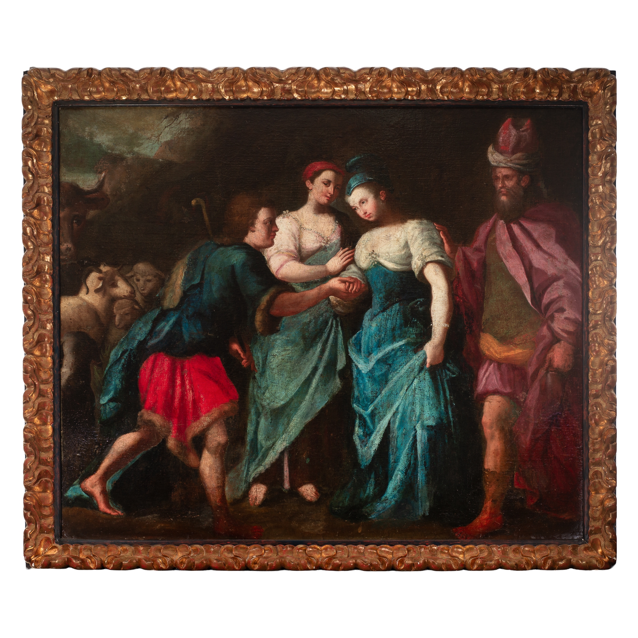 Artwork by Italian School, 17th Century, El encuentro de Jacob y Raquel, Made of oil on canvas