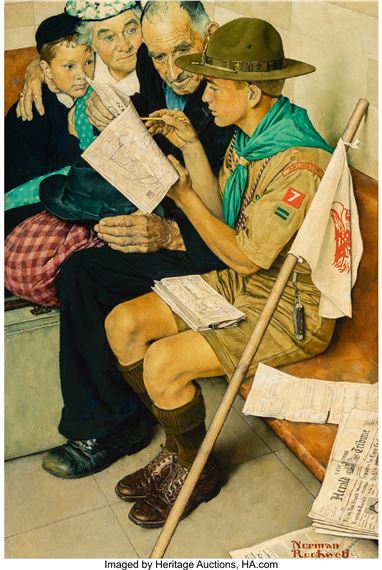 A Scout is Friendly - Norman Rockwell
