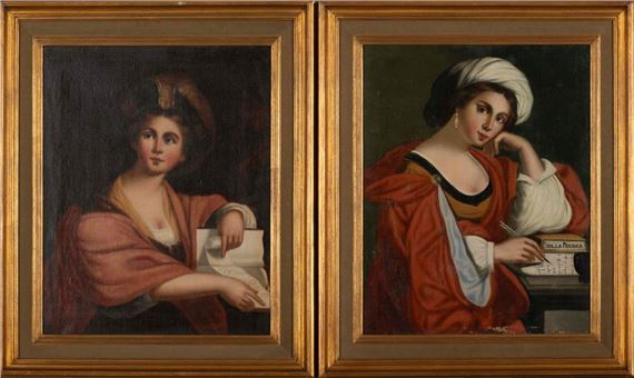 Réplicas de "Sibila" de GUERCINO e "Cumaean Sibila" de IL DOMENICHINO - Il Guercino