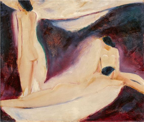 Landschaft mit Schneefleck by Willi Baumeister, 1912