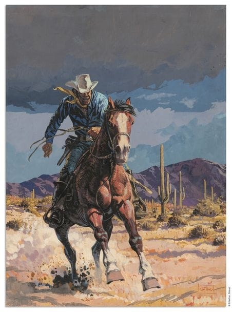 Artwork by Jean Baptiste Giraud, Le Cavalier perdu (T.4, Made of Gouache On Paper