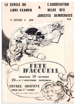 Original illustration for a poster - André Franquin