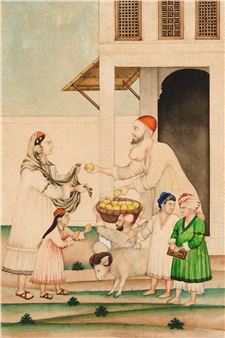 A Depiction of a Market Scene, Amritsar or Lahore, circa 1860-70