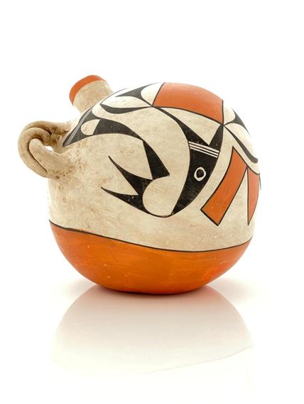 Eva Histia | Acoma Pottery Polychrome Canteen | MutualArt