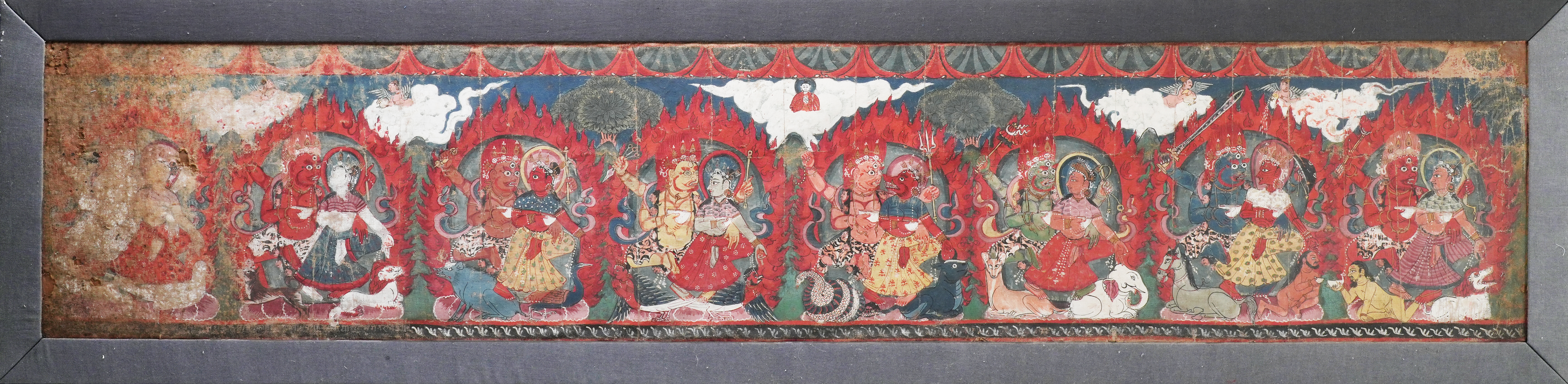 Artwork by Nepalese School, 19th Century, EIGHT MATRIKAS, Made of Painting