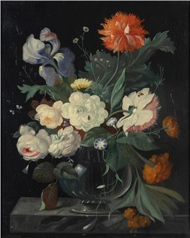 Still Life with Flowers on a Ledge
