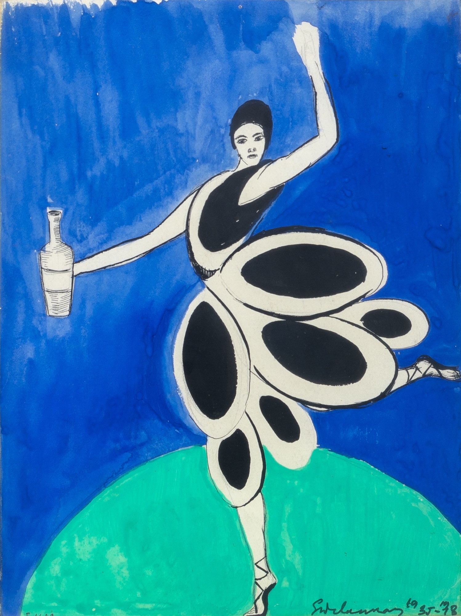 Artwork by Sonia Delaunay, Untitled, Made of Watercolor And Gouache On Paper