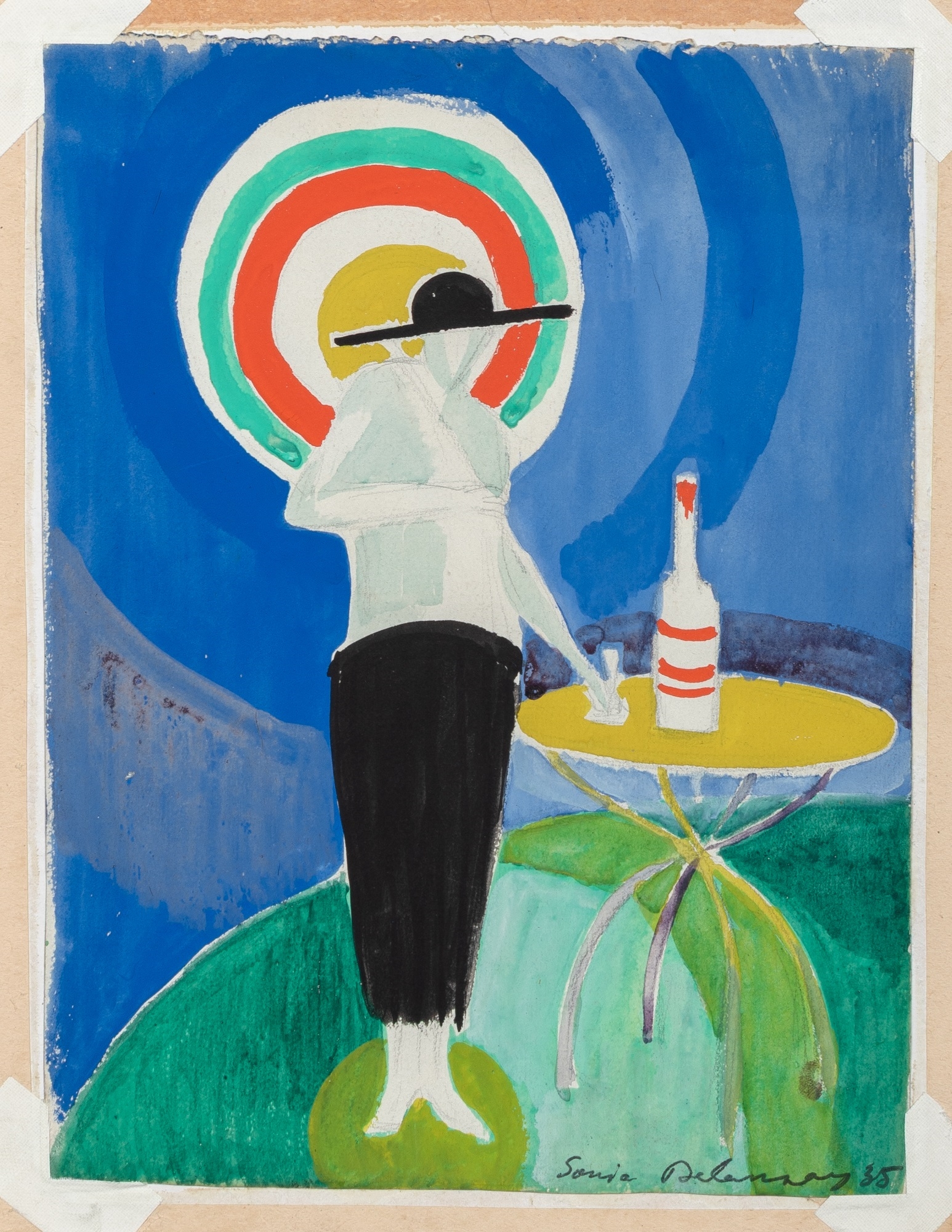Artwork by Sonia Delaunay, Untitled, Made of Watercolor And Gouache On Paper
