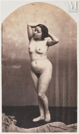 Étude de nu [mains derrière la tête - Gaspard-Félix  Tournachon