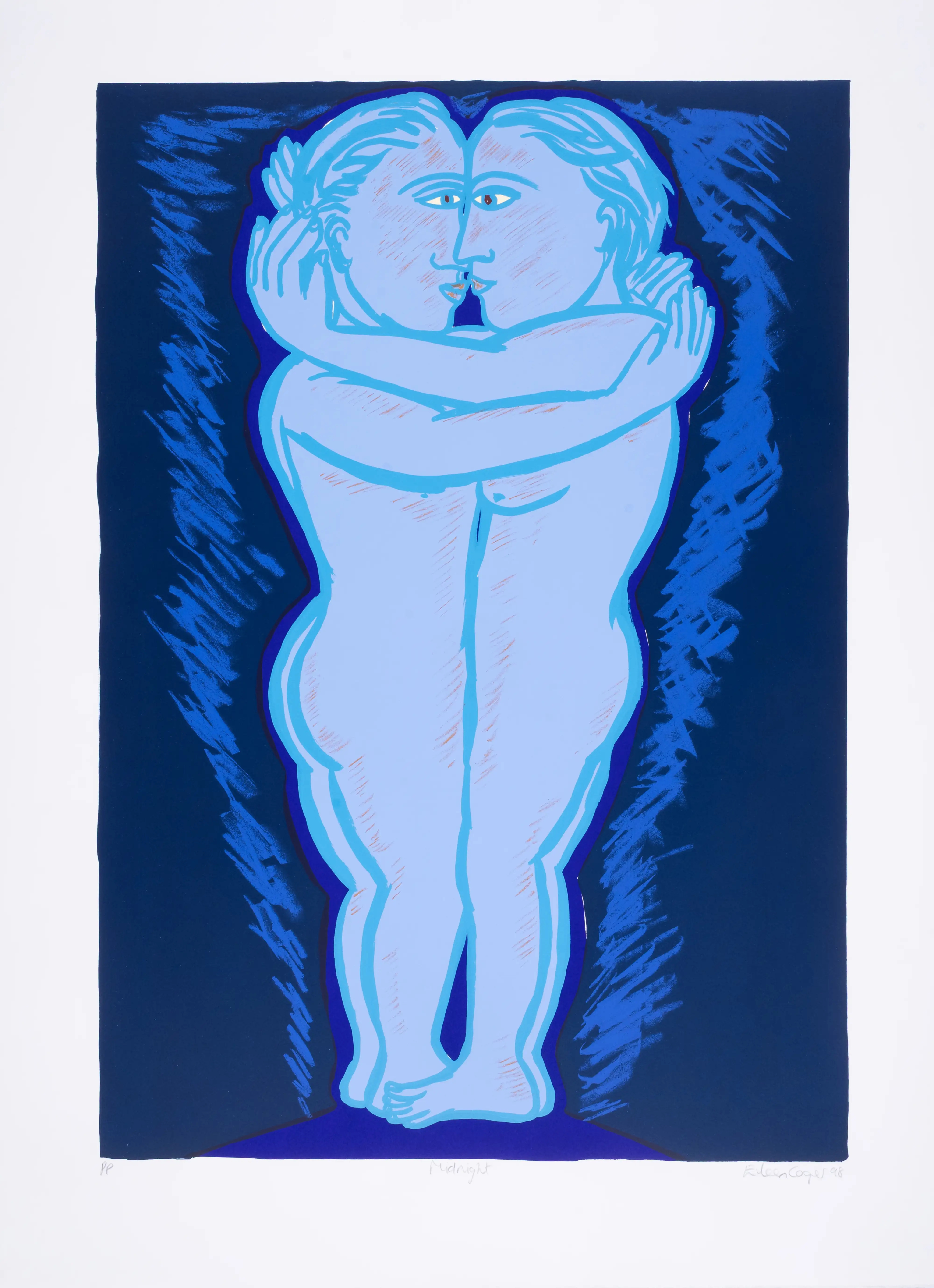 Artwork by Eileen Cooper, Midnight, Made of Screenprint In Colours