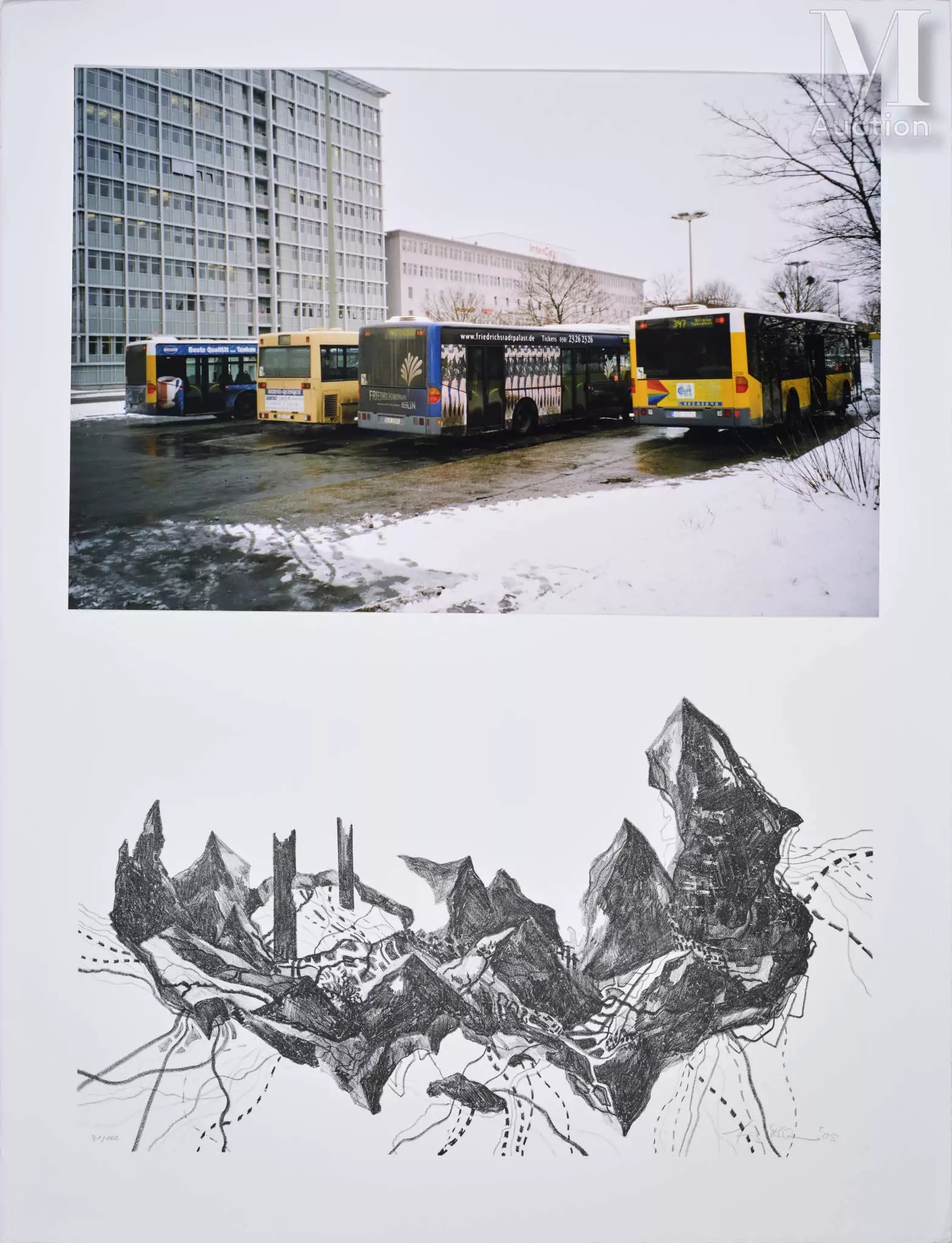 Artwork by Franz Ackermann, Arena 9, Made of Photographie Et Lithographie Sur Vélin