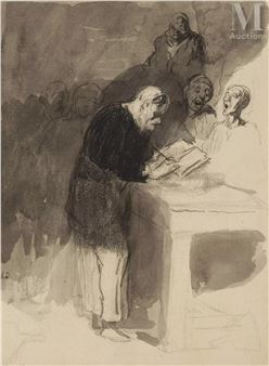 La signature du registre - Honoré Daumier