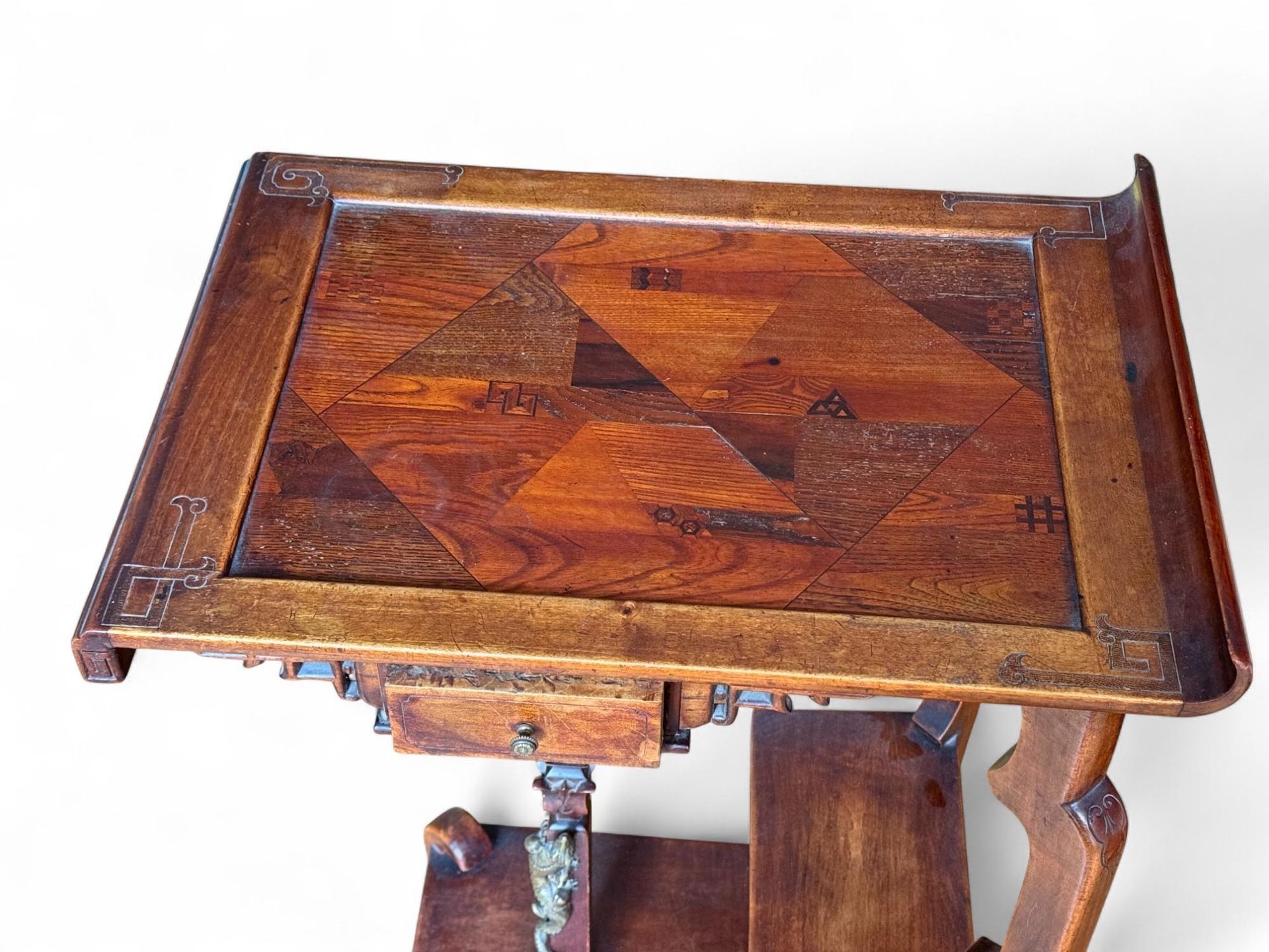 Artwork by Gabriel Viardot, High GUERIDON, Made of Natural Wood And Wood Veneer