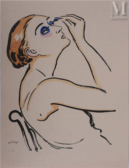 Kees Van Dongen、FEMME NUE ALLONGEE Kees van Dongen | femme nue allongee | MutualArt