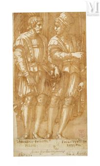 Deux princes de la famille d’Este : Philippe II et Jean IV - Pirro Ligorio