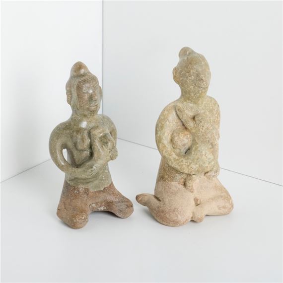 A Pair of Maternity Figures - Thai School, 19th Century
