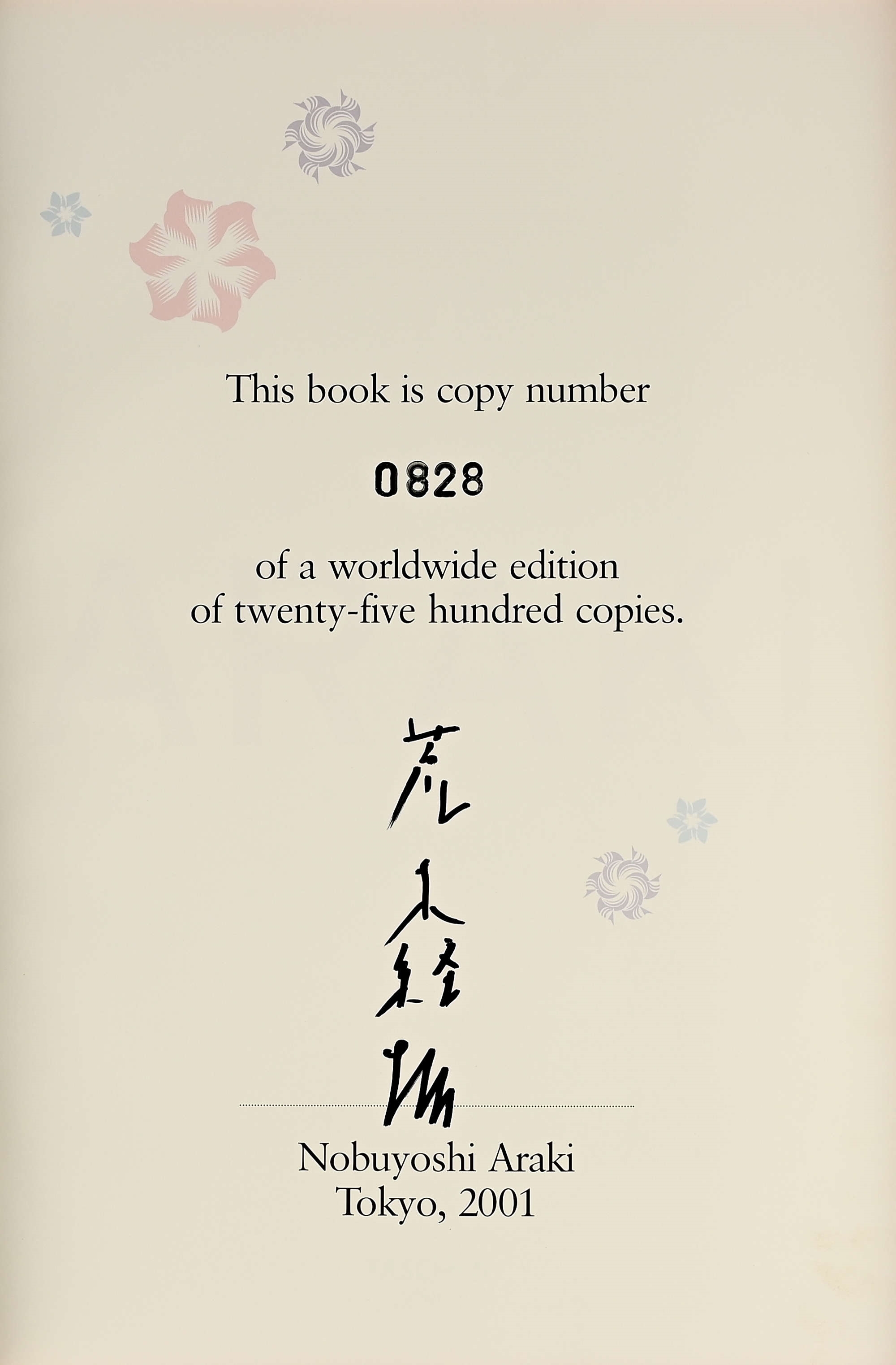 Artwork by Nobuyoshi Araki, Araki Taschen Tokyo 2001 Book, Made of Book