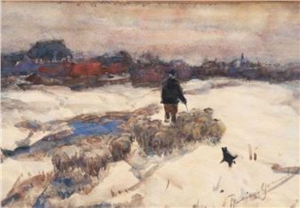 Shepherd in the Snow