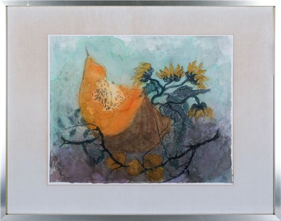 Blumenstillleben by Johan Peter Pernath, 1977