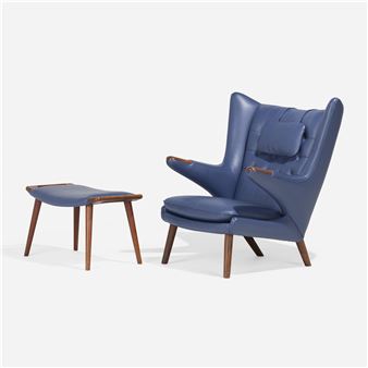 Papa Bear chair and ottoman - Hans J. Wegner