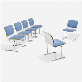 Dining chairs, set of six