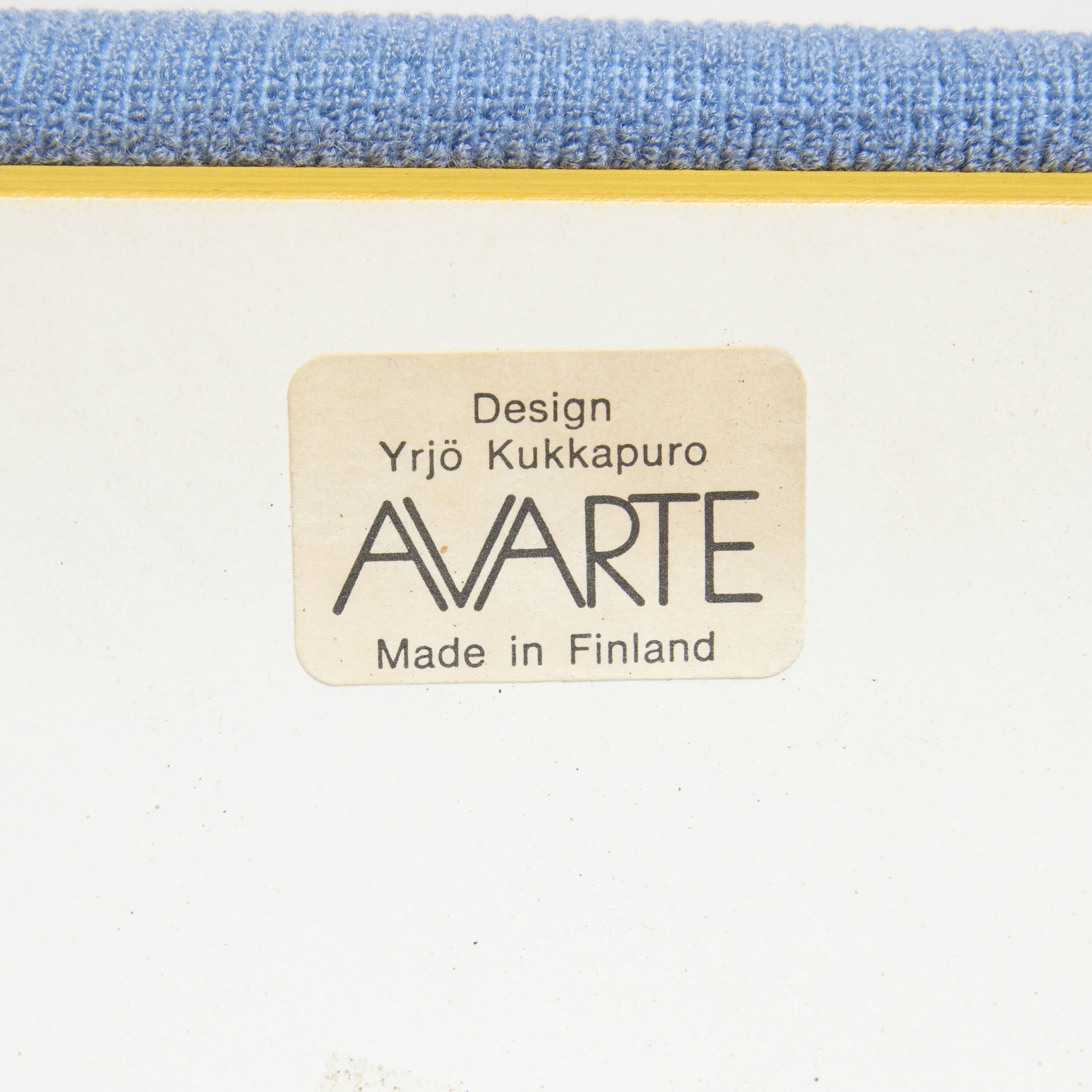 Artwork by Yrjö Kukkapuro, Dining chairs, set of six, Made of upholstery, painted plywood, chrome-plated steel, plastic